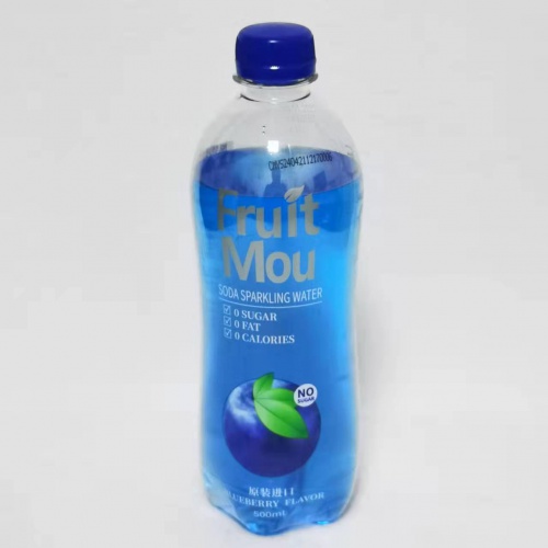 果乐吩蓝色蓝莓味苏打气泡水500ml*2...