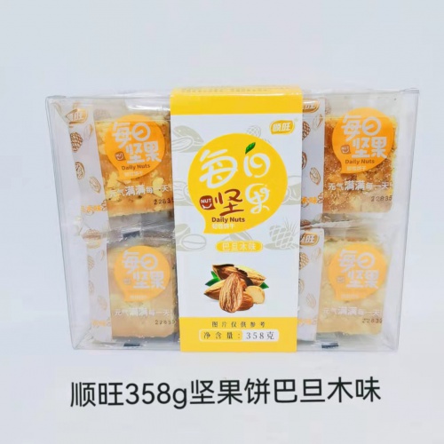顺旺每日坚果饼干巴旦木味358g*12盒...