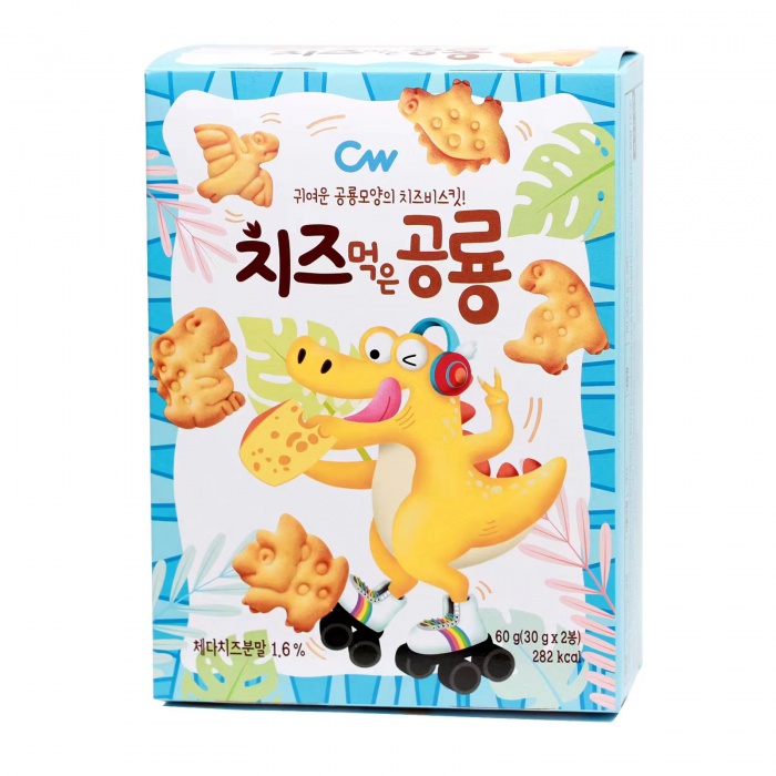 青佑恐龙形饼干（芝士味）60g*10盒/件