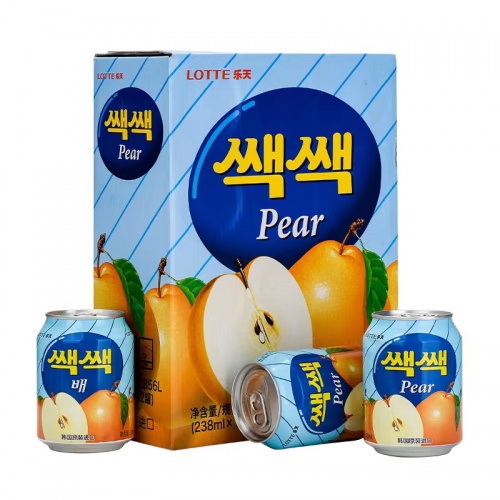 乐天梨汁饮料238ml*12罐*6盒/件