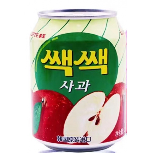 乐天苹果汁238ml*12罐*6盒/件
