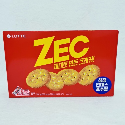 乐天ZEC杰克咸味饼干300g*12盒/件