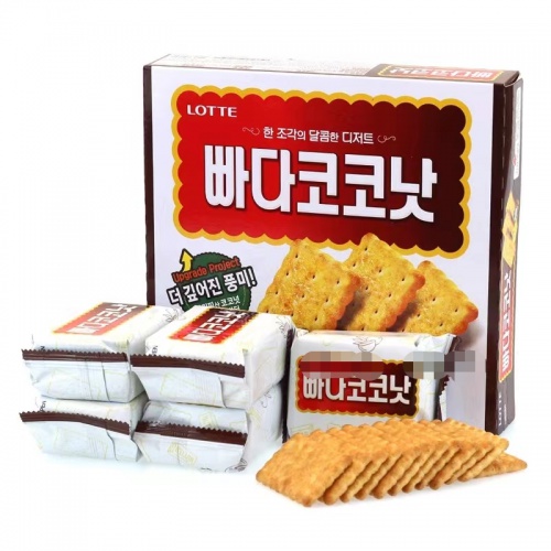 乐天黄油椰子味饼干300g*12盒/件