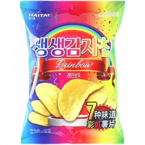 Calbee牌海太彩虹海鲜味薯片60g*...