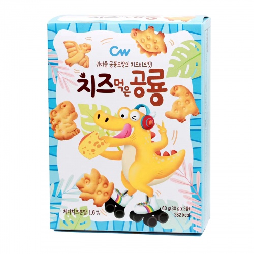 青佑恐龙形饼干(芝士味)60g*10盒/件