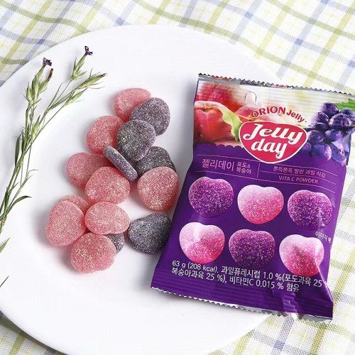 好丽友VC葡萄桃子味软糖63g*10包/组