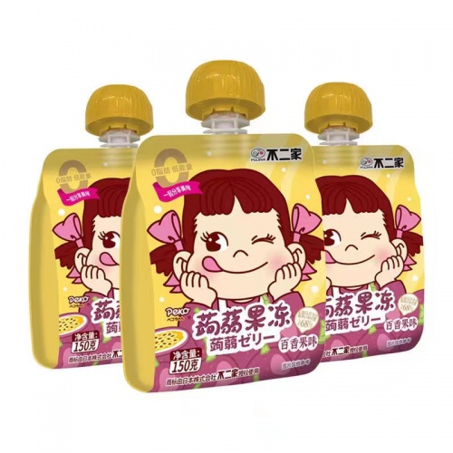 不二家果味蒟蒻可吸果冻企鹅包(百香果味)150g*30袋/件