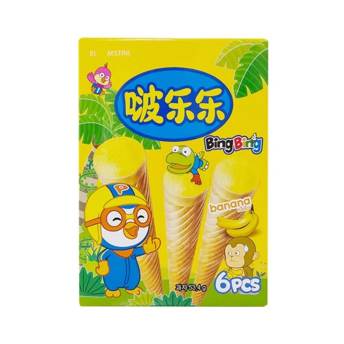 啵乐乐冰淇淋型饼干（香蕉味） 53.4g...