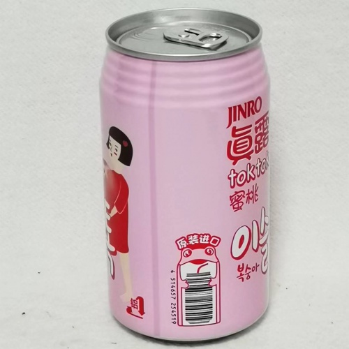 真露蜜桃气泡酒（配制酒3%VOL)350ml*24罐/件
