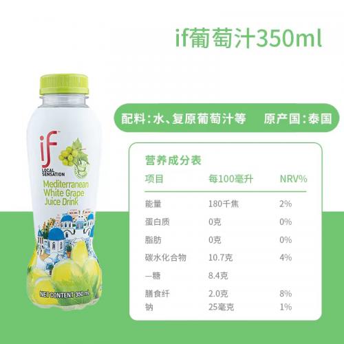 if葡萄汁饮料（含芦荟果肉）350ml*24瓶/件