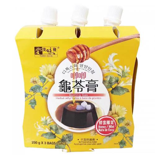 美味栈吸吸龟苓膏（蜂蜜椰果味）250g*3袋*8组/件