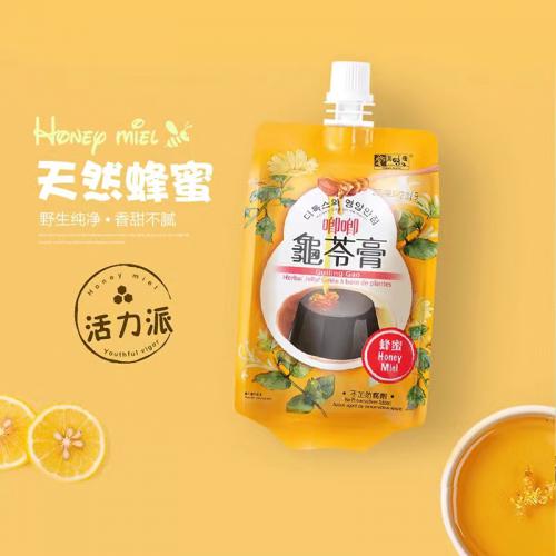 美味栈吸吸龟苓膏（蜂蜜椰果味）250g*3袋*8组/件
