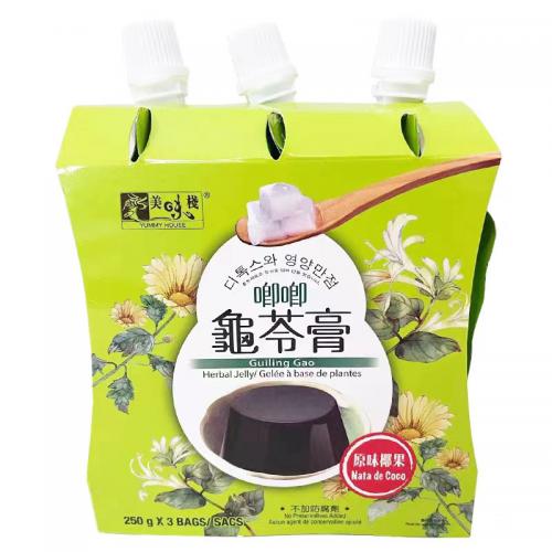 美味栈吸吸龟苓膏（原味椰果）250g*3袋*8组/件