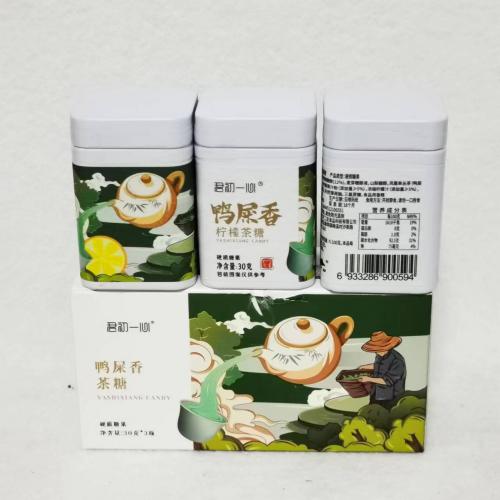 君初一心鸭屎香柠檬茶糖30g*3罐8盒/组