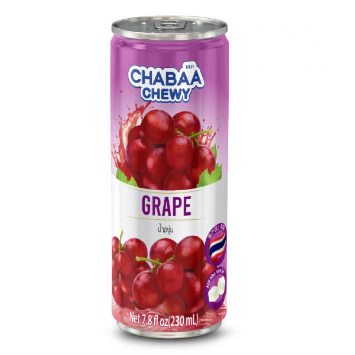 恰芭果粒嚼听装红葡萄汁饮料230ml*24罐/件