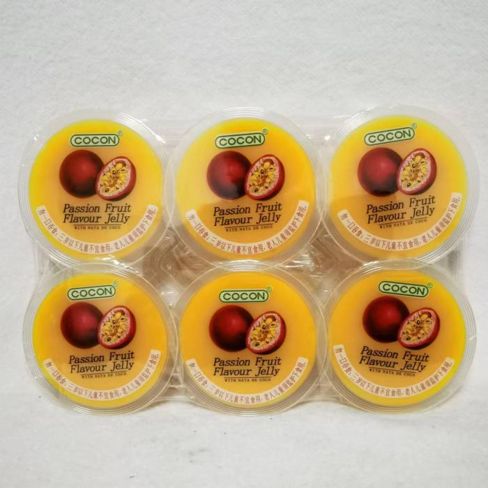 可康牌百香果味果冻(含椰纤果)(80g*6杯)480g*16组/件