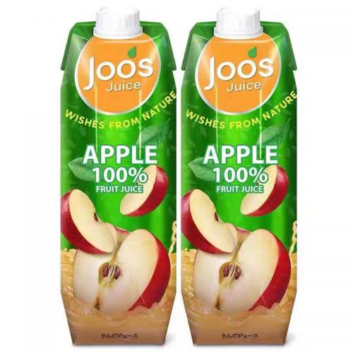 杰事100%苹果汁1000ml*12瓶/件