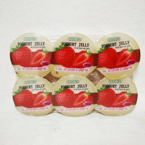 可康牌酸奶风味草莓味果冻480g（80g...