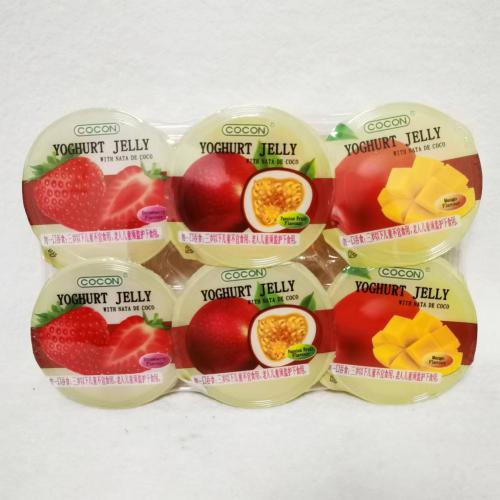 可康牌酸奶风味多口味（三味装）果冻480...