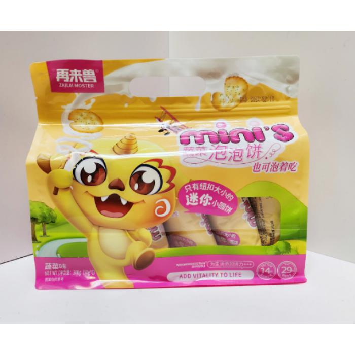 再来兽蔬菜泡泡饼蔬菜味(50g*6包）300g*12袋/件