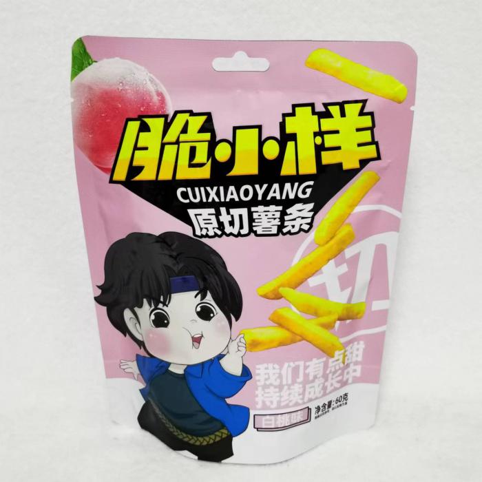 脆小样原切薯条（白桃味）60g*40包/件