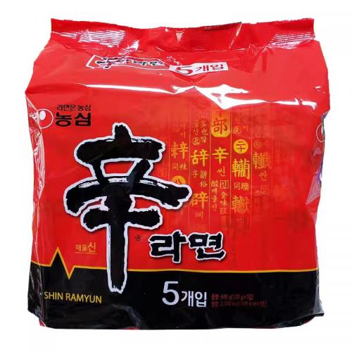 农心辛拉面5连包（120g*5包）*8袋...