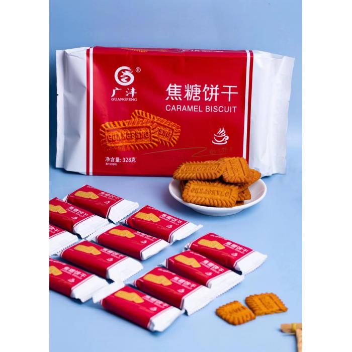 广沣焦糖饼干328g*20包/件