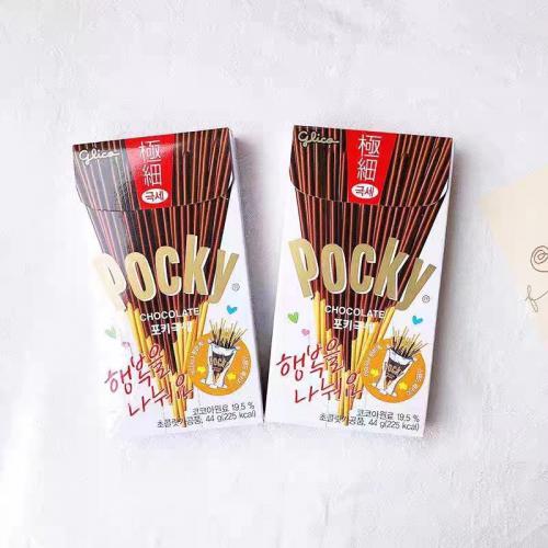 韩国海太格力高极细巧克力味涂层饼干44g*40盒/件
