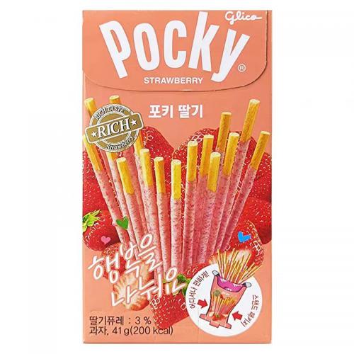 韩国海太格力高草莓味涂层饼干41g*40...