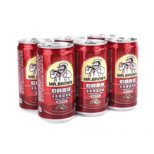 伯朗卡布奇若味咖啡饮料240ml*24罐/件