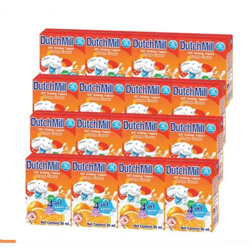 达美酸奶橙味饮品 90ml*4盒*12排...