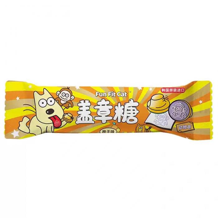 芳菲猫盖章糖-动物章（橙子味）15.2g*12条*4盒/组