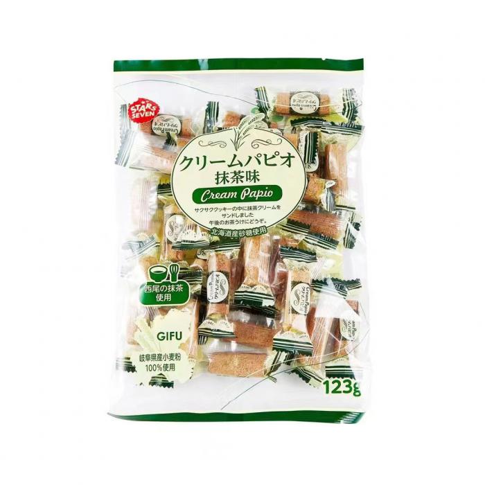 STARS SEVEN(星七牌）抹茶味夹心小蛋卷123g*16包/件