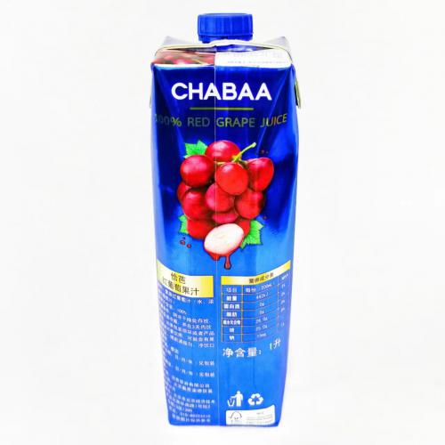 恰芭红葡萄果汁1L*12瓶/件