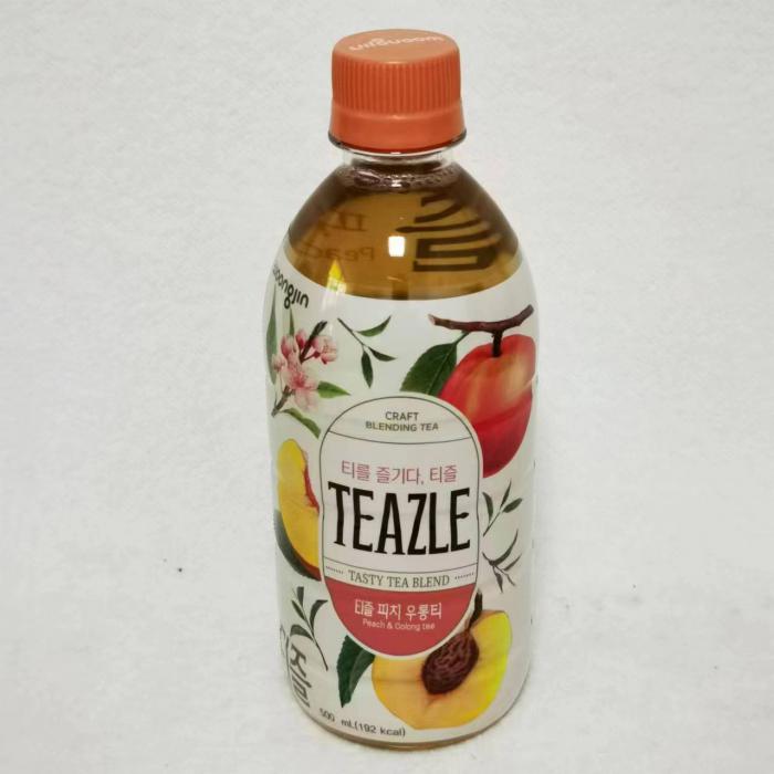 熊津Teazle桃子味乌龙茶饮料500ml*20瓶/件