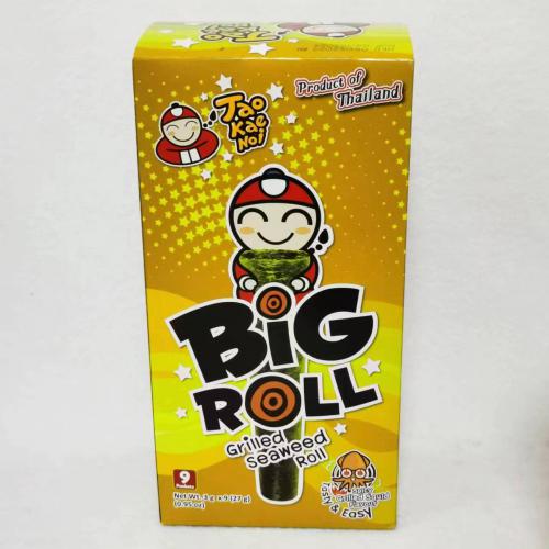 老板仔烤鱿鱼味香脆海苔27g（3g*9条）*12盒/件