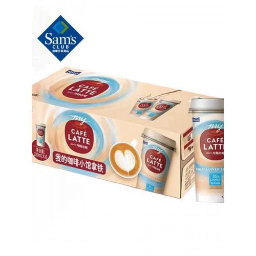 韩国每日咖啡我的咖啡小馆拿铁减糖咖啡饮料2.2L(220ml*10杯)/件（整件销售）