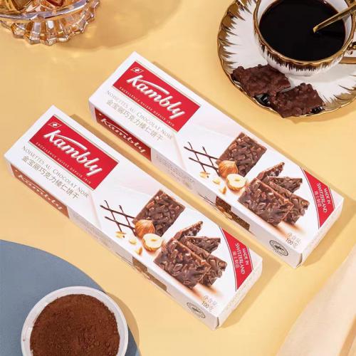 金宝丽巧克力榛仁饼干100g*12盒/件