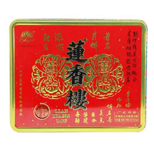 莲香楼双黄纯正白莲蓉月饼750g1*12...