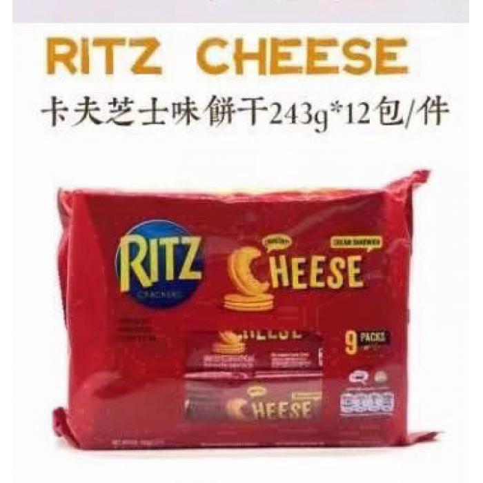 RITZ卡夫乐之芝士味夹心饼243g（27g*9）*12包/件