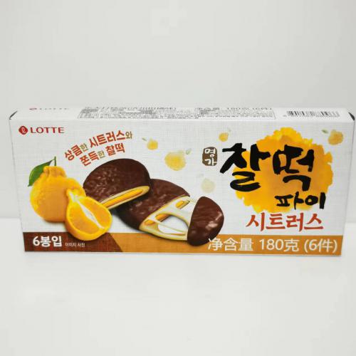 乐天打糕派（济州柑橘味）180g*12盒/件