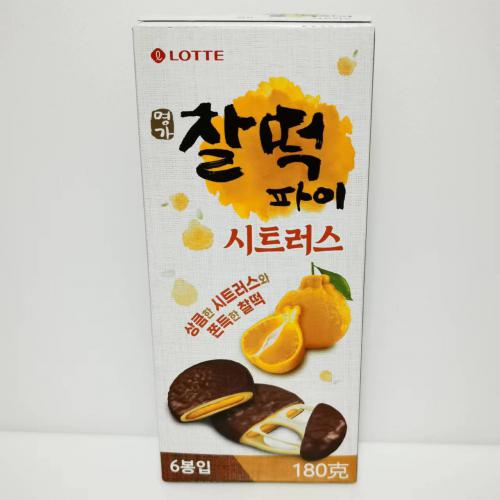 乐天打糕派（济州柑橘味）180g*12盒/件