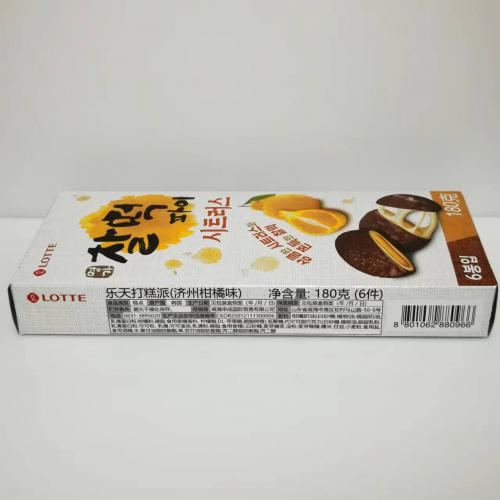 乐天打糕派（济州柑橘味）180g*12盒/件