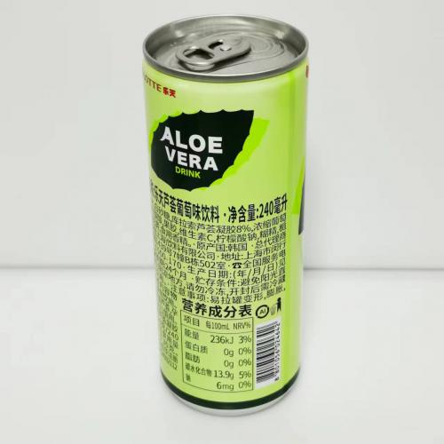 乐天芦荟葡萄味饮料240ml*30罐/件