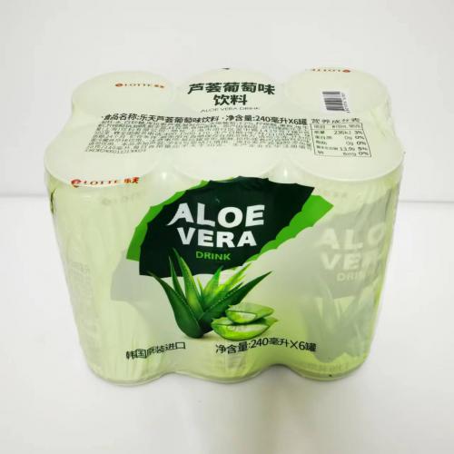 乐天芦荟葡萄味饮料240ml*30罐/件