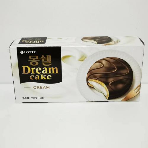 乐天梦雪夹心派（奶油味糕点）204g*16盒/件