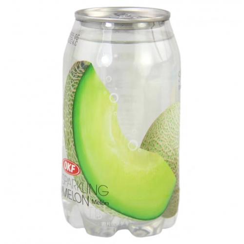OKF牌哈密瓜味气泡水350ml*24罐/件