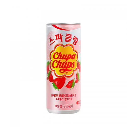 珍啵乐草莓奶油味汽水饮料250ml*24...