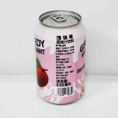 馋味象荔枝汁饮料330ml*6罐*4组/件