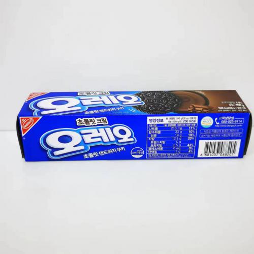 韩国OREO奥利奥黑巧克力味夹心饼100g*24盒/件